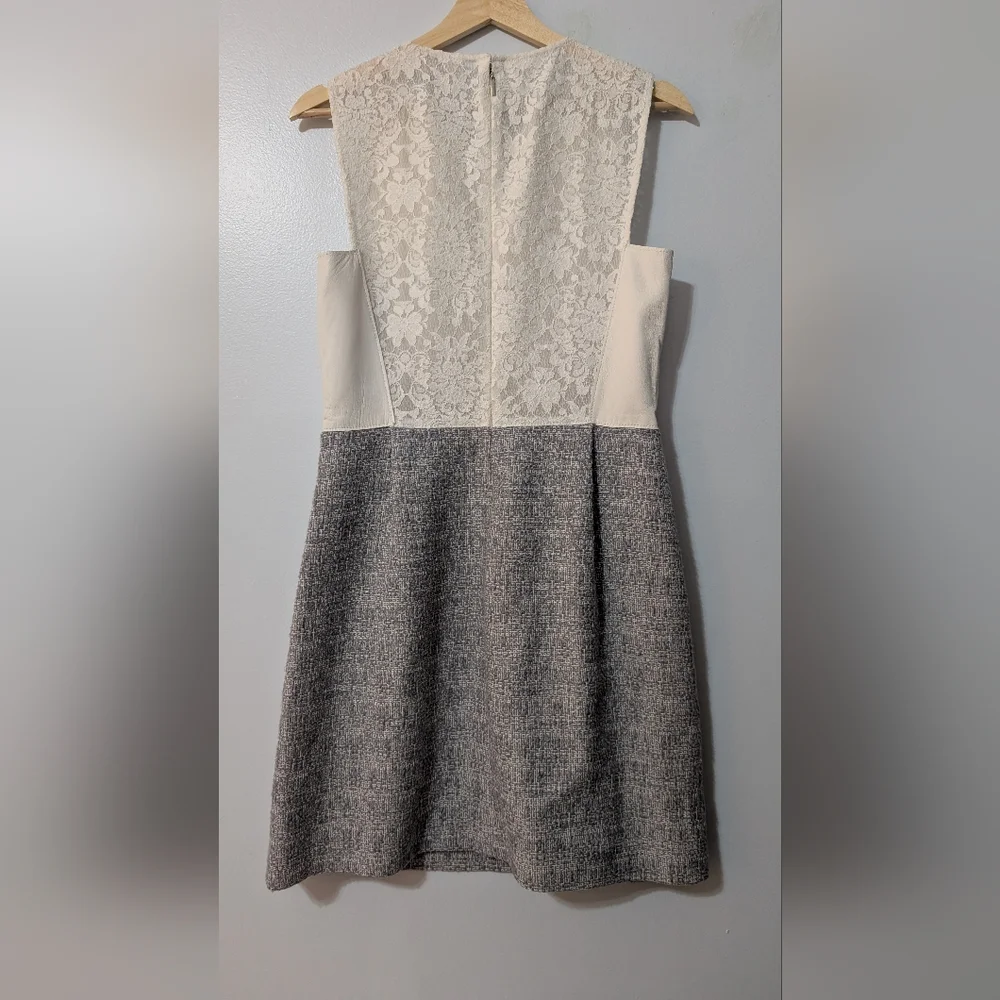 Rebecca Taylor White and Gray Skirt Dress - Picture 4 of 7